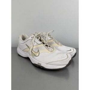 Nike Steady 7 White Beige Athletic Shoes Womens 11 Walking Running Swoosh Casual